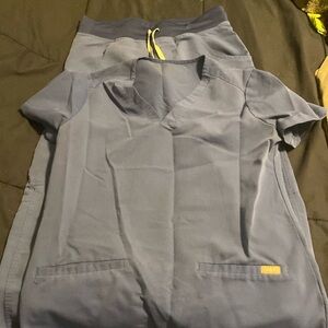 Figs scrubs set blue